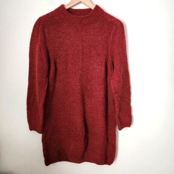 Nation LTD | Shane Alpaca & Wool Blend Sweater Dress in Rust - Size M - Picture 1 of 11